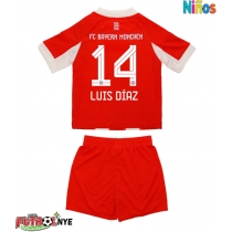Camiseta Bayern Munich Luis Diaz #14 Primera Equipación para niños 2025-26 manga corta (+ pantalones cortos)